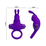 Inel vibrant Pretty Love, silicon, violet, 10 funcții