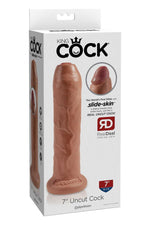 Dildo realist King Cock, necircumcis, 18 cm, bronzat