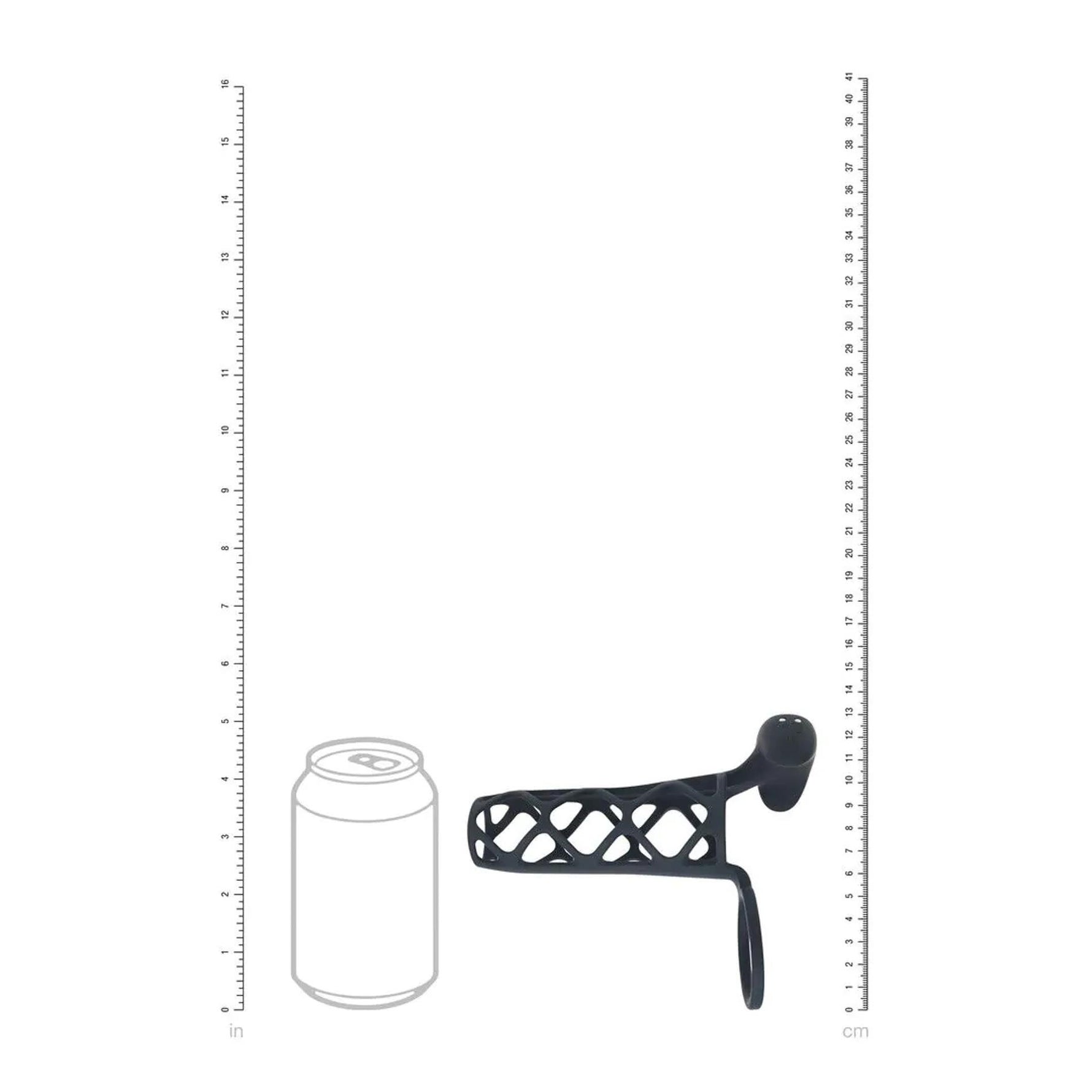 Manșon vibrant pentru penis Levelz din silicon, negru, 14,5 cm
