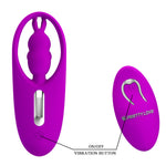 Vibrator Pretty Love din silicon cu model iepuraș, cu 12 funcții, telecomandă USB