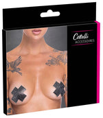 Autocolante pentru mameloane Cross Cottelli ACCESSOIRES negre