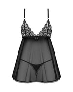 Babydoll Blomentis cu tanga Obsessive XL 2XL