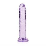 Dildo realist cu gel transparent RealRock de 14,5 cm și ventuză