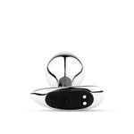 Plug anal vibrant HeavyFun din metal, seria B, cu telecomandă USB