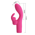 Vibrator Pretty Love Elivia Bunny cu 10 moduri de detectare a punctului G, silicon, USB