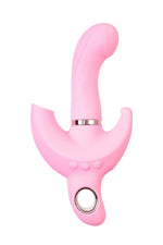 Vibrator rotativ JOS Twistme Iepuraș, silicon roz, USB, 19,5 cm