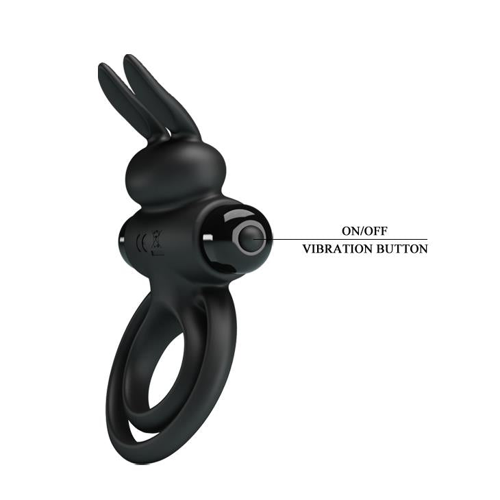 Inel pentru penis Pretty Love Vibrant III Negru