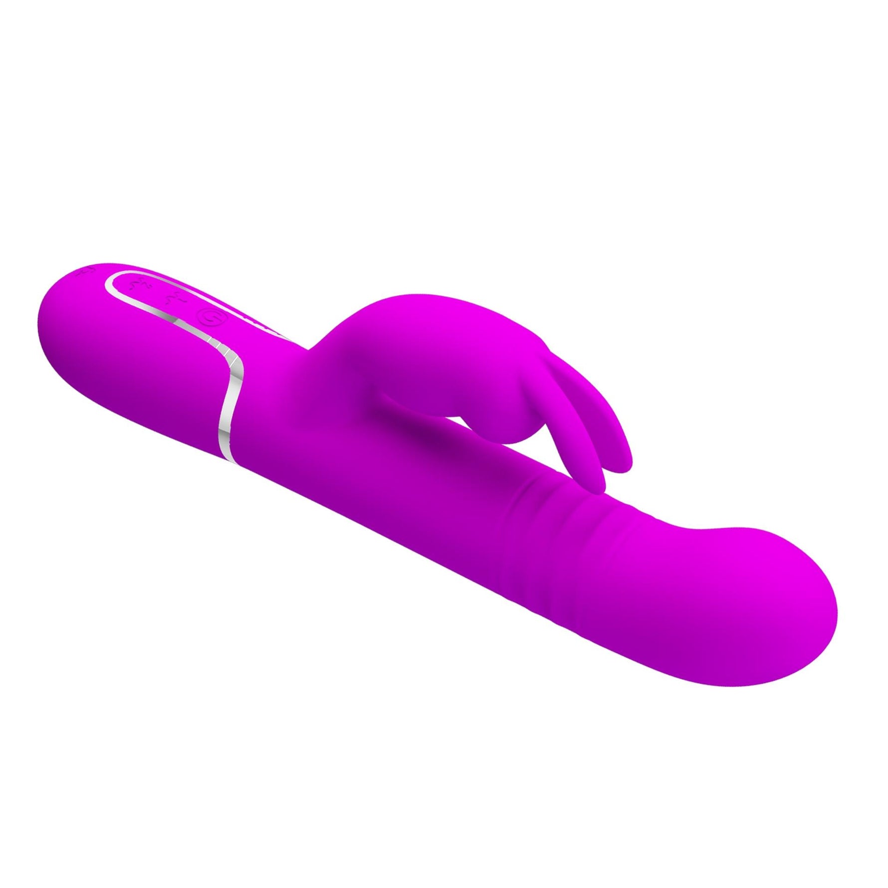 Vibrator Pretty Love iepuraș din silicon violet cu 7 funcții