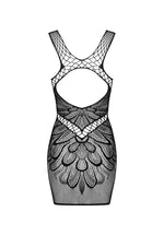 Rochie Obsessive D608 XL/XXL din plasă elastică cu decupaj