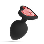 Plug anal regulat Crushious Cuore cu cristale înlocuibile 8cm
