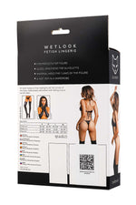 Body lucios Reina wetlook negru M
