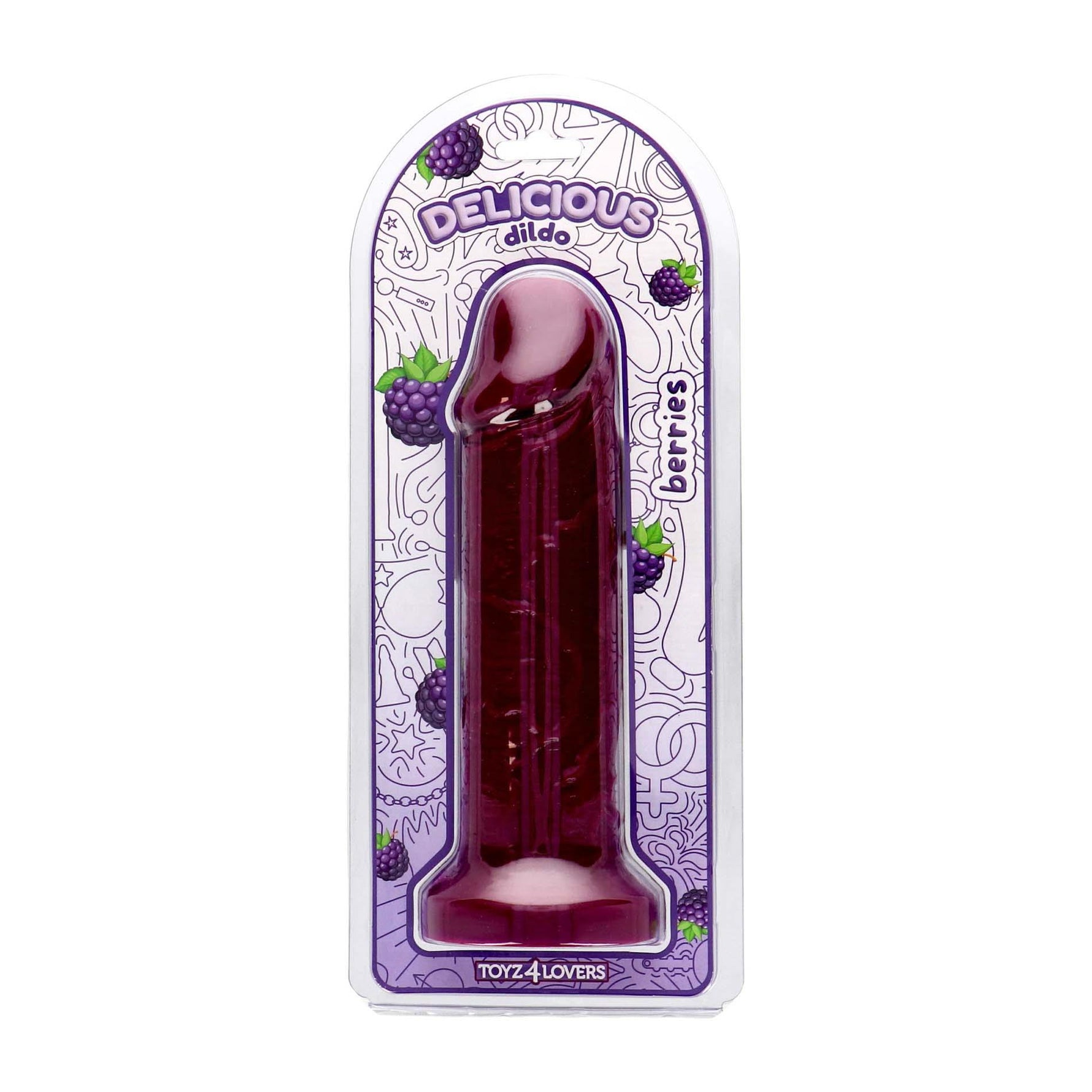 Dildo realist Max Berries cu aromă de mure 25 cm