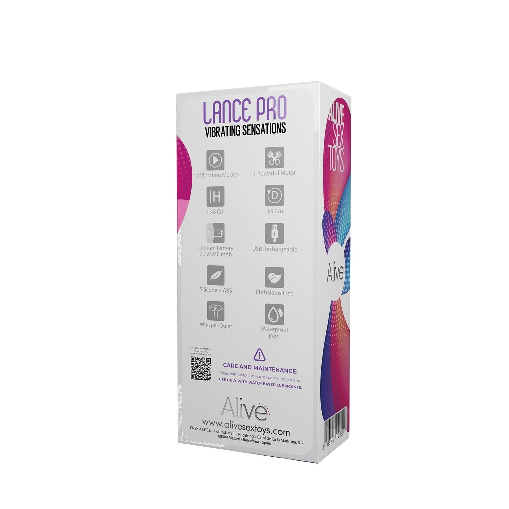 Dop vibrator impermeabil din silicon Alive Lance Pro