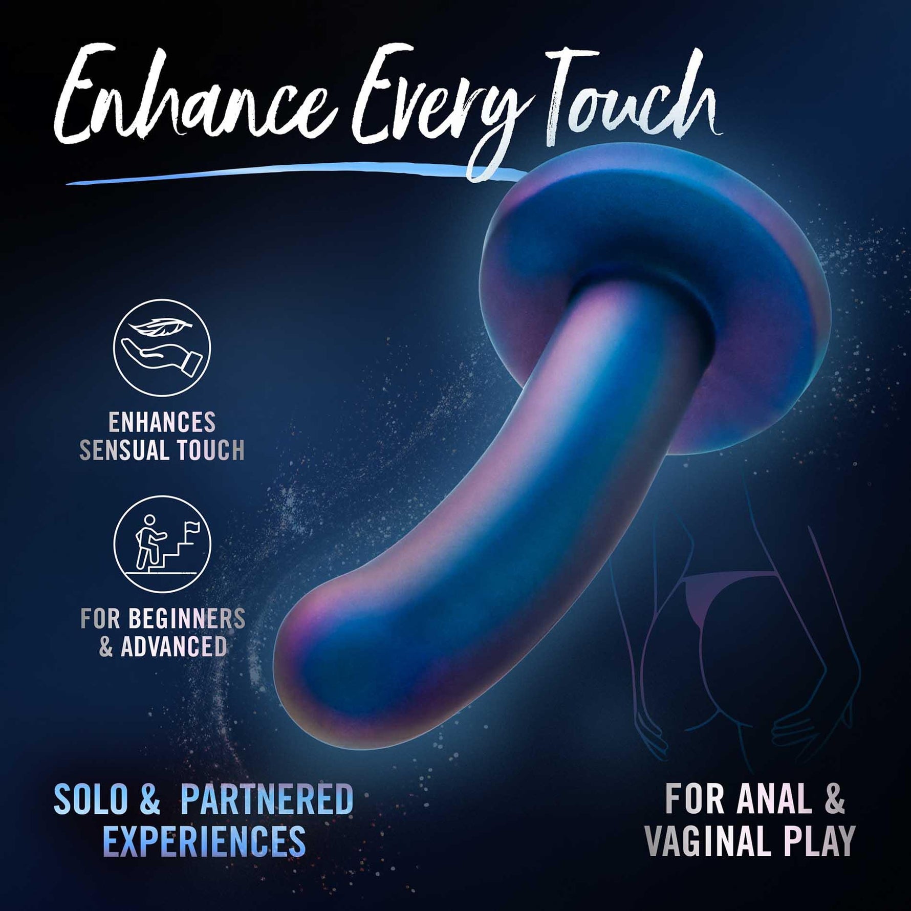 Dildo realist Temptasia Surrender albastru 14 cm