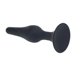 Dop anal Levelz Slim din silicon, M, negru, 11,5 cm