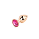Set de dopuri anale din oțel HeavyFun Red Gold cu cristale