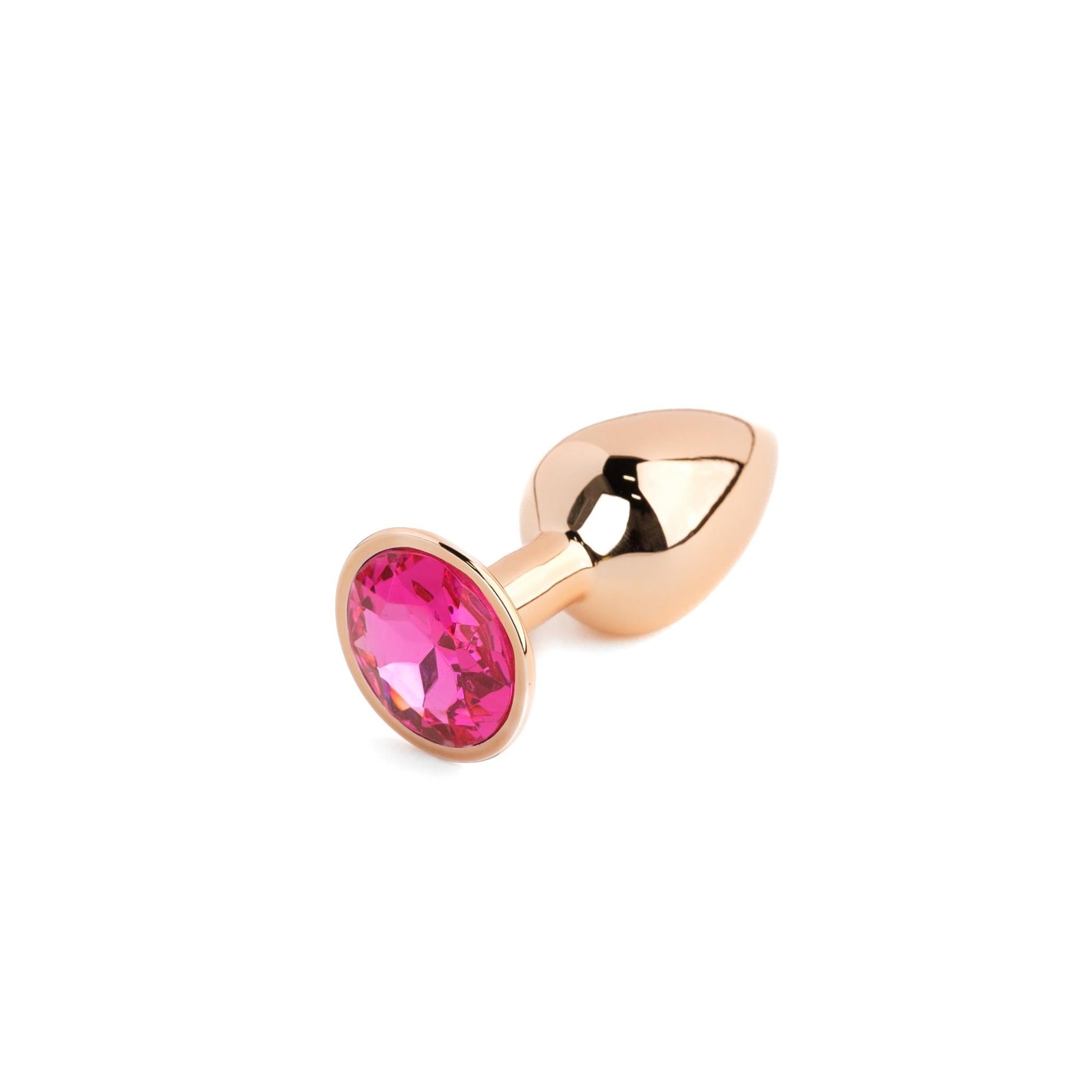Set de dopuri anale din oțel HeavyFun Red Gold cu cristale