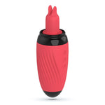 Stimulator de limbă cu vibrații și supt USB Crushious Scarlet