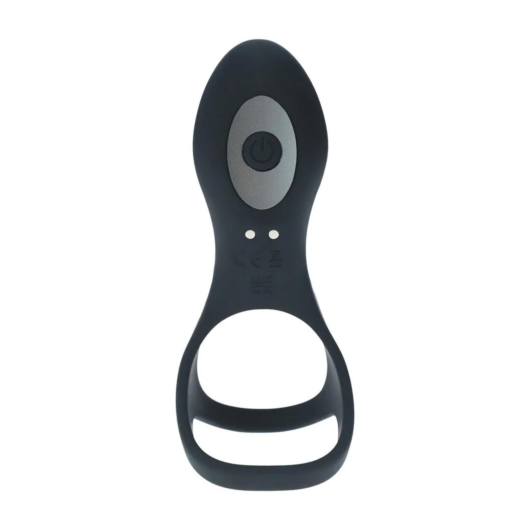 Inel vibrant pentru penis și testicule Levelz cu buclă, silicon, negru, 14 cm