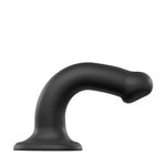 Dildo flexibil din silicon, curea de prindere, negru, M