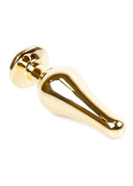 Plug anal din oțel auriu cu diamant MyLove Toys 9,5 cm