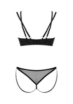 Set lenjerie erotică Nesari Obsessive negru XS/S