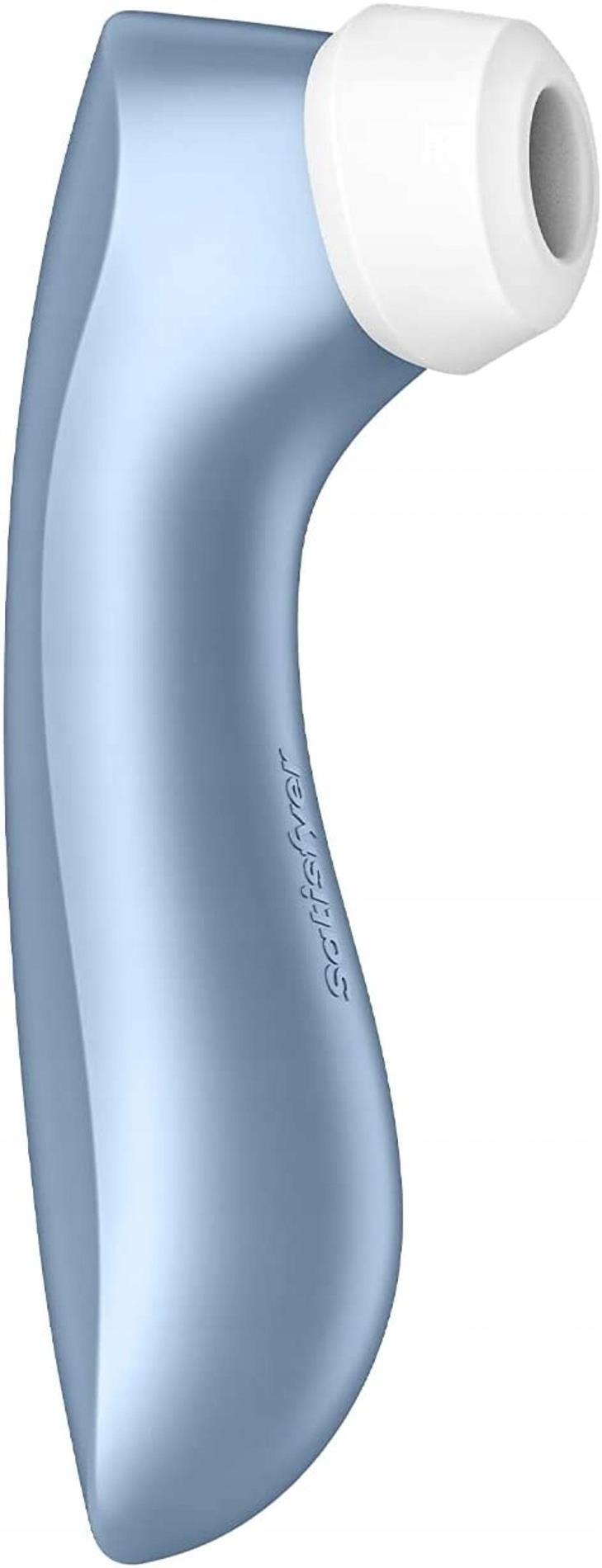 Stimulator clitoridian fără atingere Satisfyer Pro 2+, albastru, cu USB