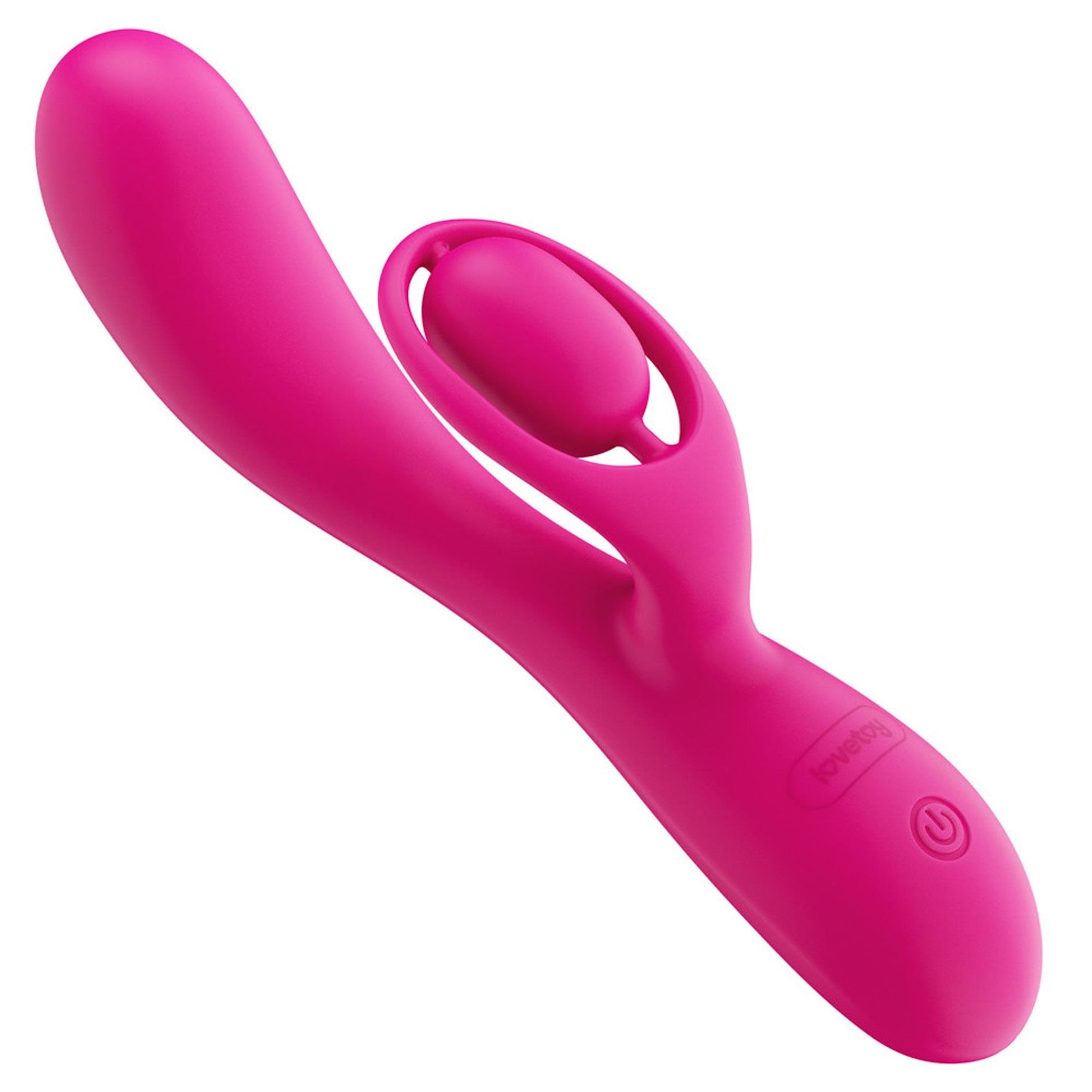Vibrator USB Lovetoy LAllure Swirl din silicon, în formă de iepuraș, 20 cm
