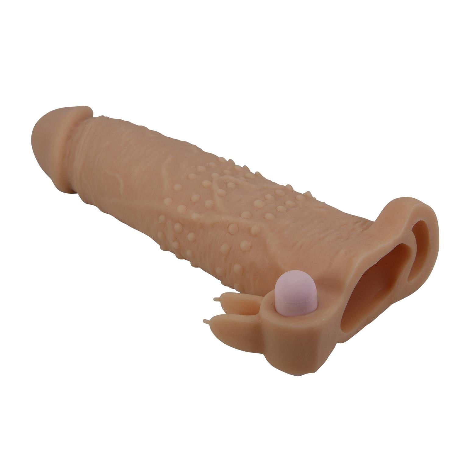 Pretty Love Extensor vibrant pentru penis 17 cm Natural