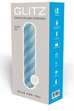Vibrator Glitz Blue For You Dreamtoys cu bile, albastru, USB, 10,9 cm