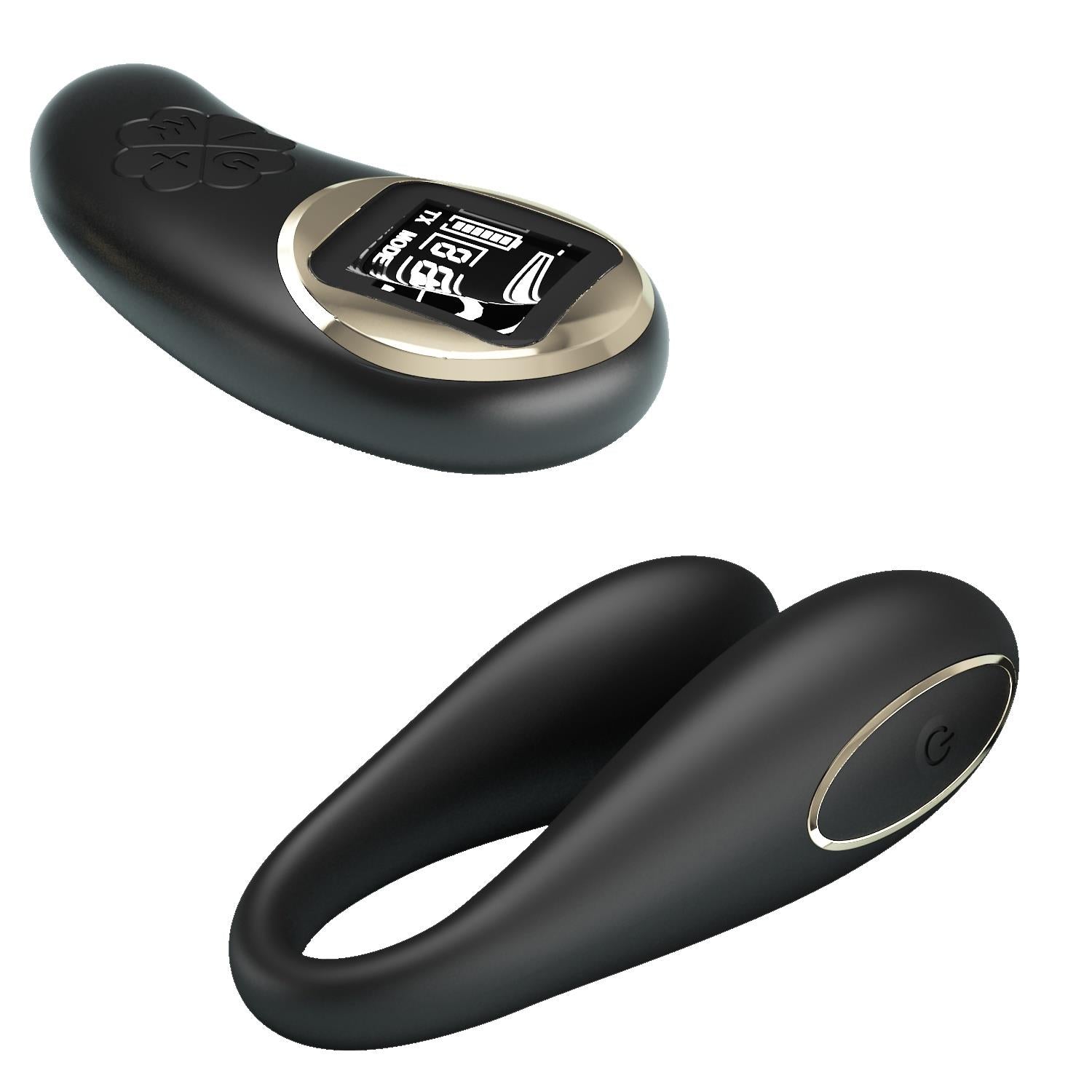 Vibrator dublu Pretty Love Nathan cu telecomandă, 10 moduri, silicon, USB