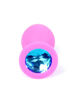 Plug anal din silicon roz cu diamant MyLove Toys 8 cm