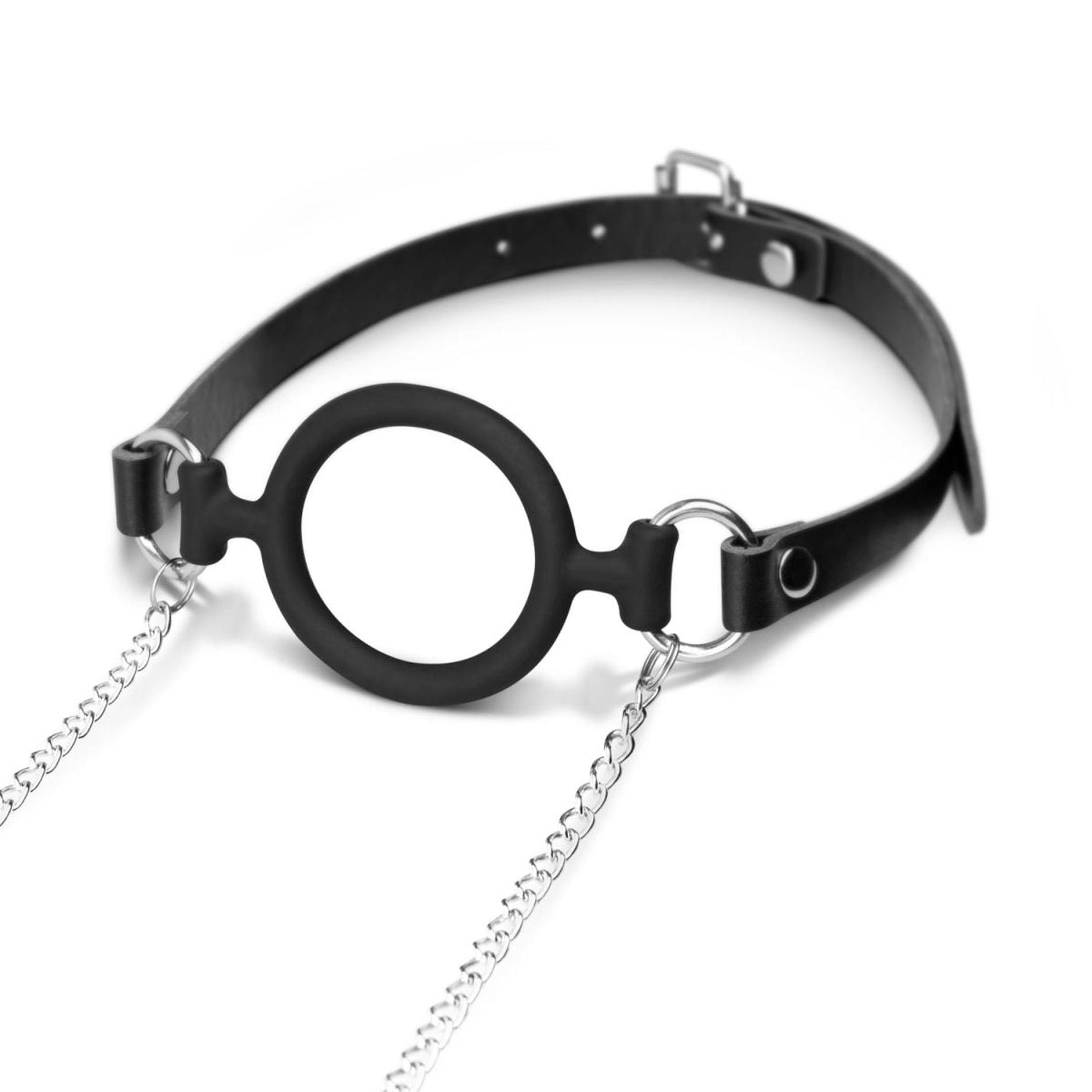 Cleme pentru mameloane din silicon cu gag, Bedroom Fantasies, negre