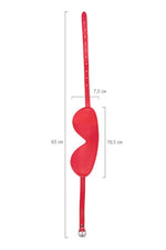 Mască BDSM Anonymous din piele PU roșie 65 cm