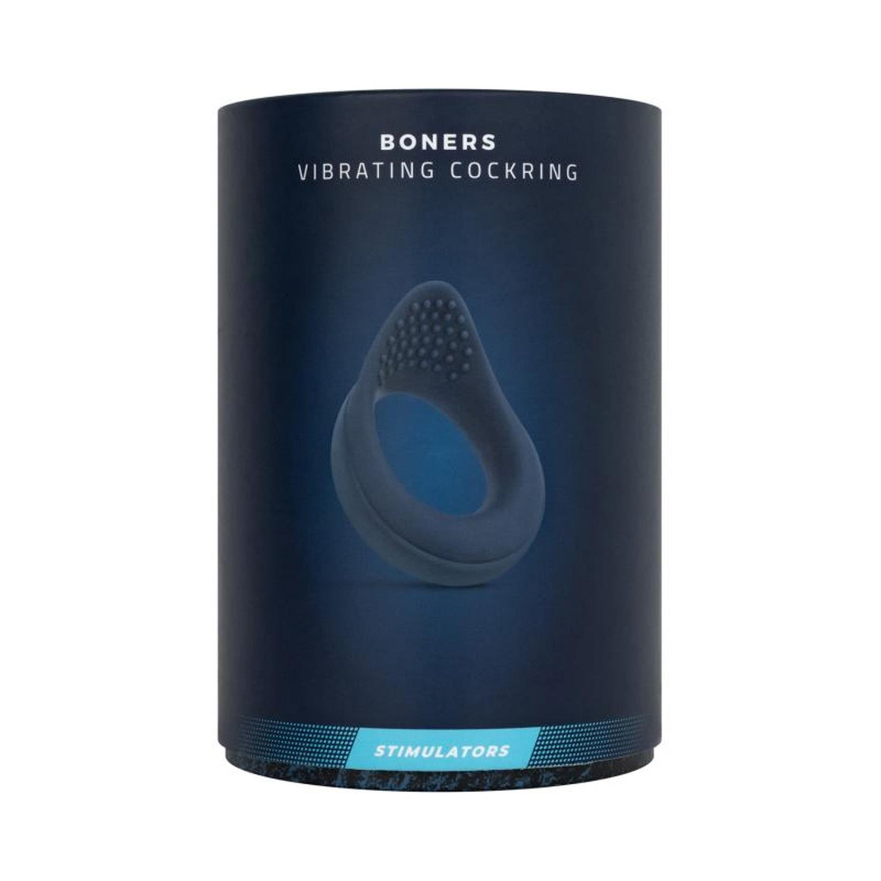 Inel vibrant Boners cu stimulare perineală, albastru, USB