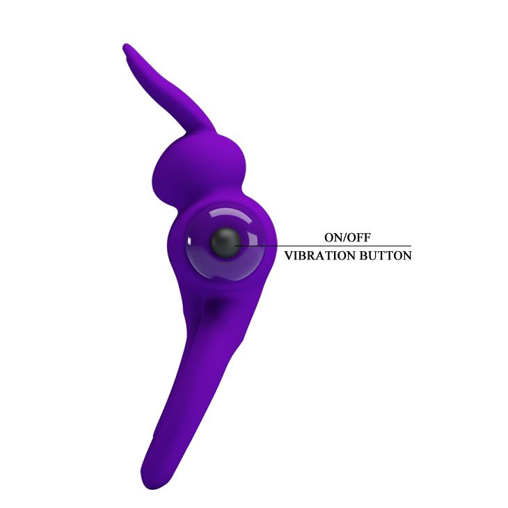 Inel vibrant Pretty Love violet cu 10 funcții
