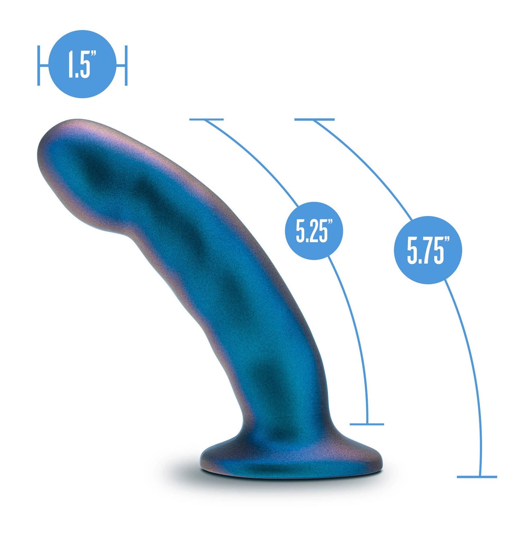 Dildo Temptasia Rebellion din silicon albastru 14 cm
