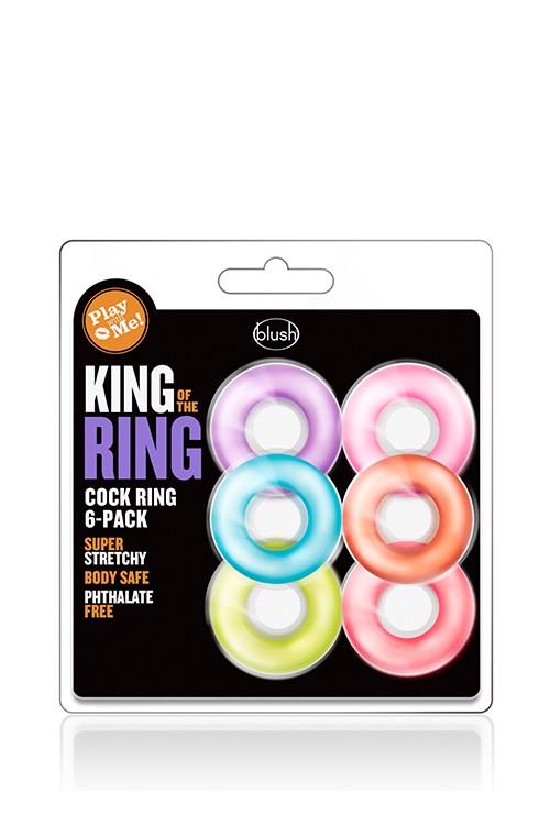 Set de 6 inele TPE Play With Me King Of The Ring Blush