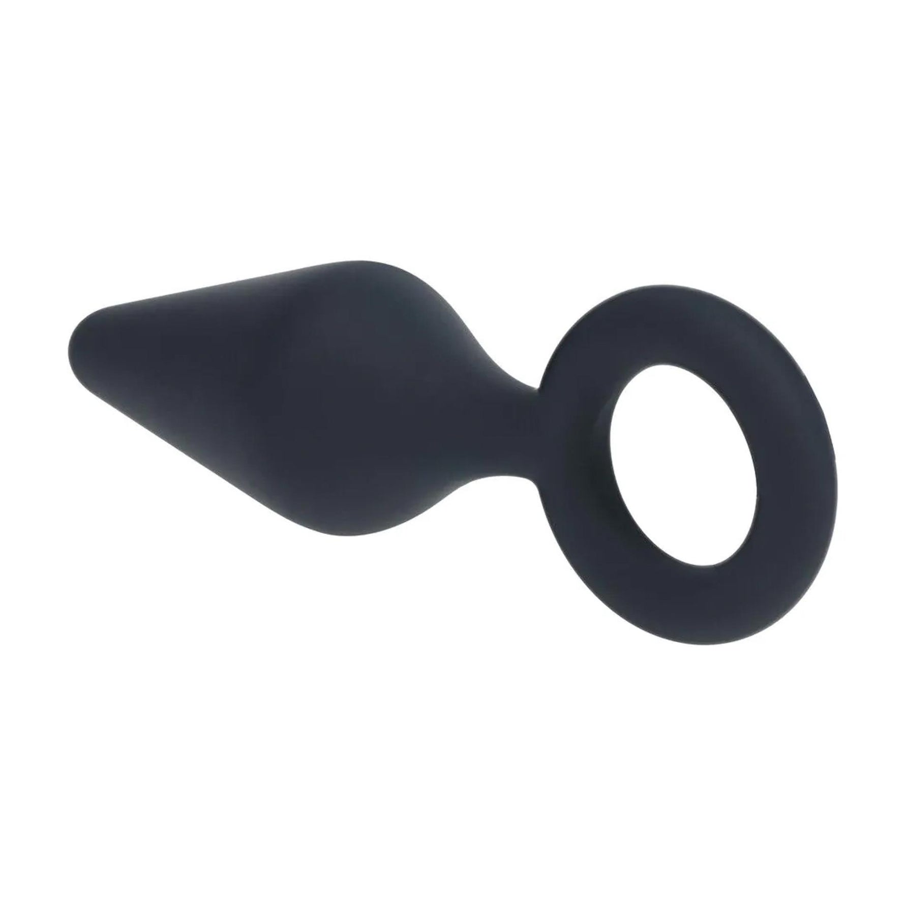 Dop anal din silicon cu buclă Levelz S negru 10cm