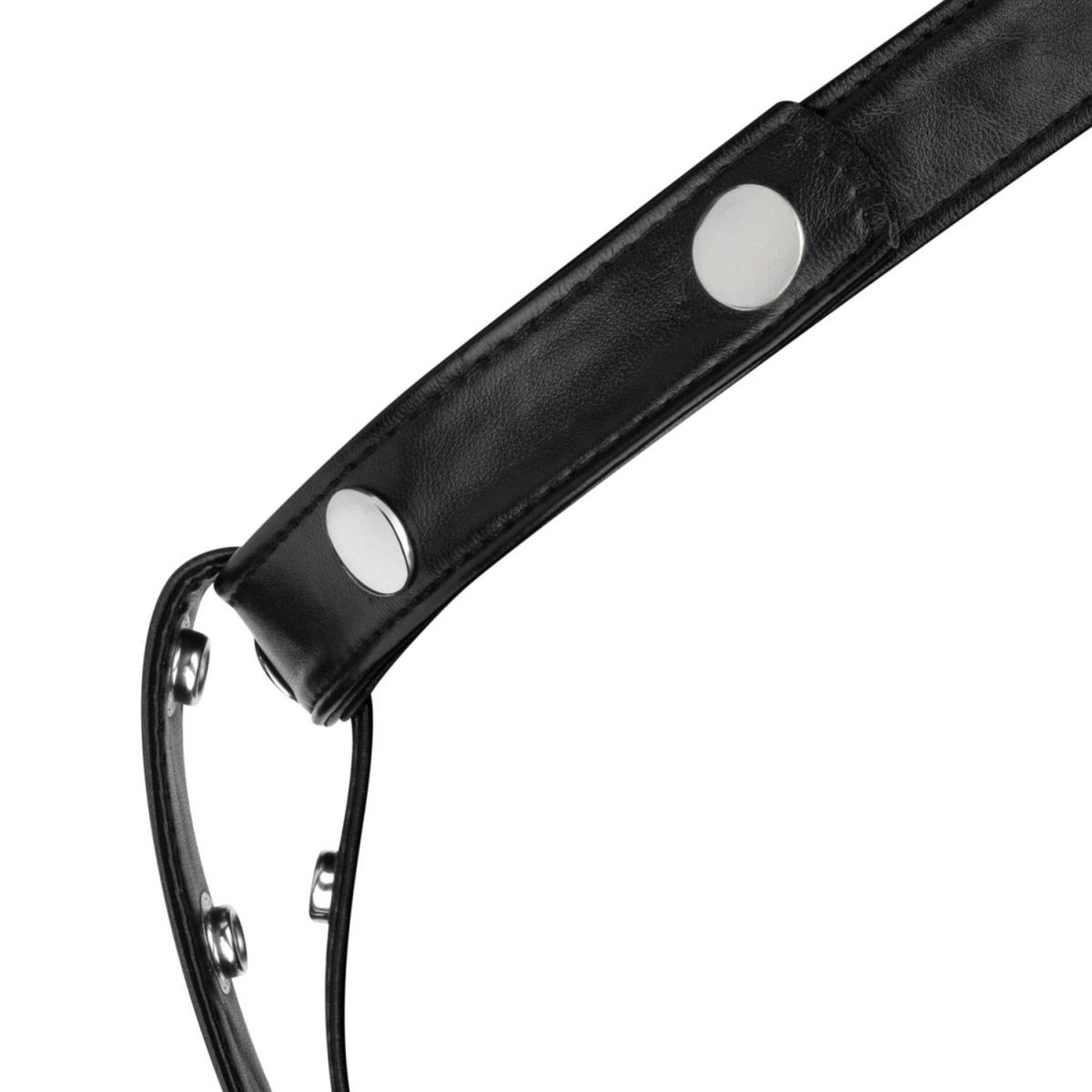 Ham de cap cu strap-on, negru, pentru dormitor, fantezii