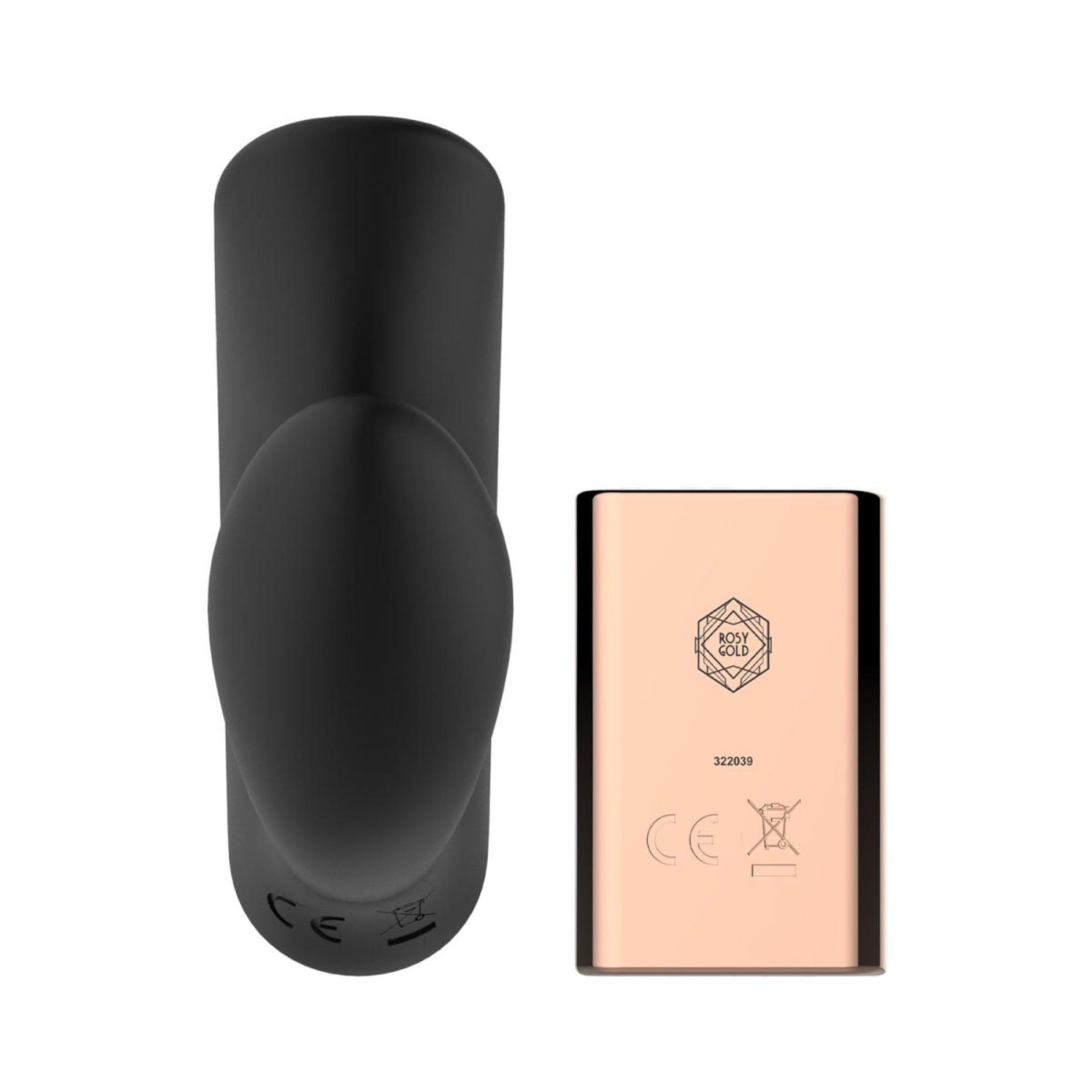 Vibrator portabil Rosy Gold cu carcasă de încărcare, negru
