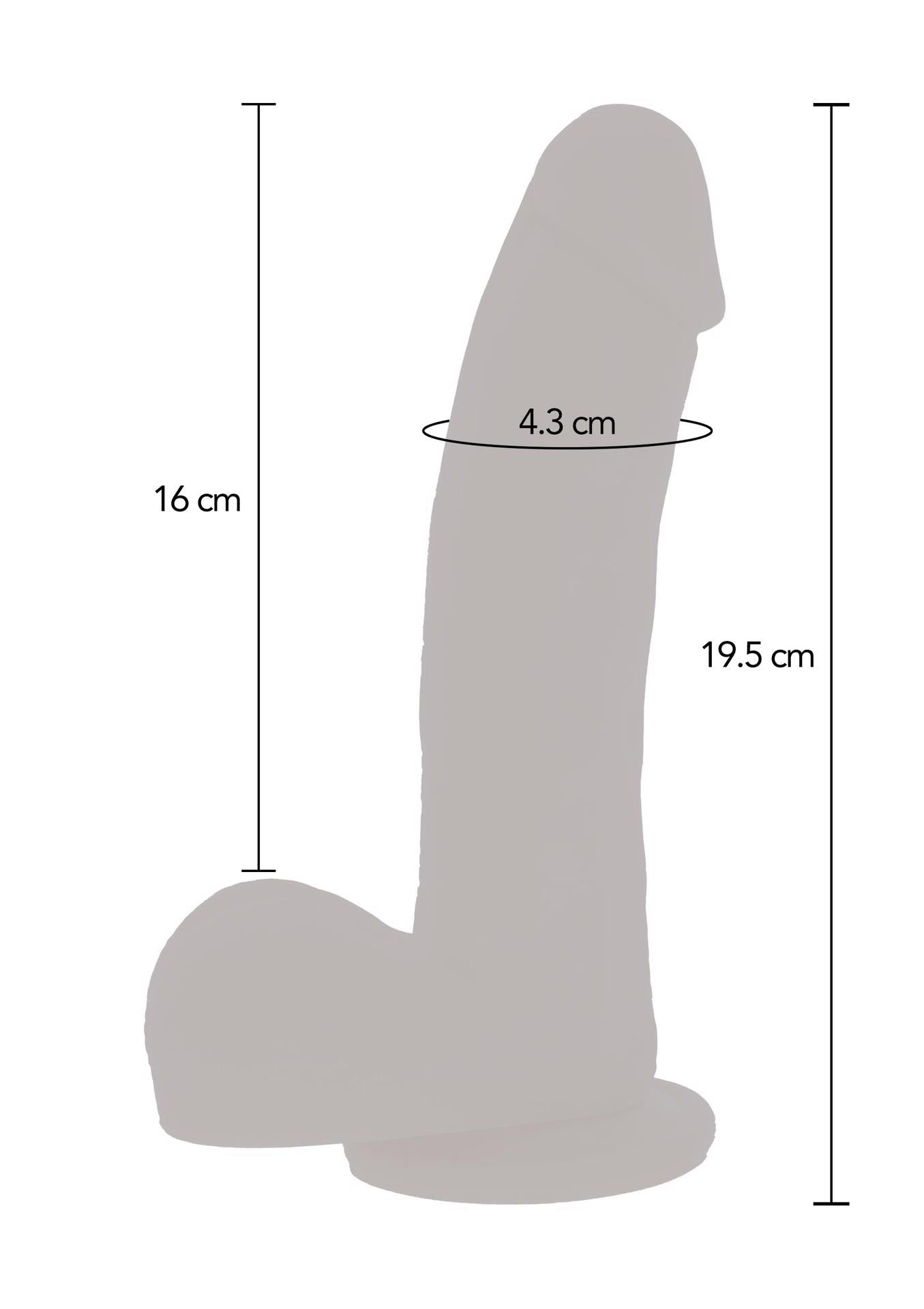 Vibrator realist din silicon ToyJoy cu telecomandă 19,5 cm