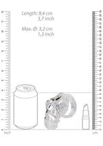 Cușcă de castitate ManCage transparentă 9 cm