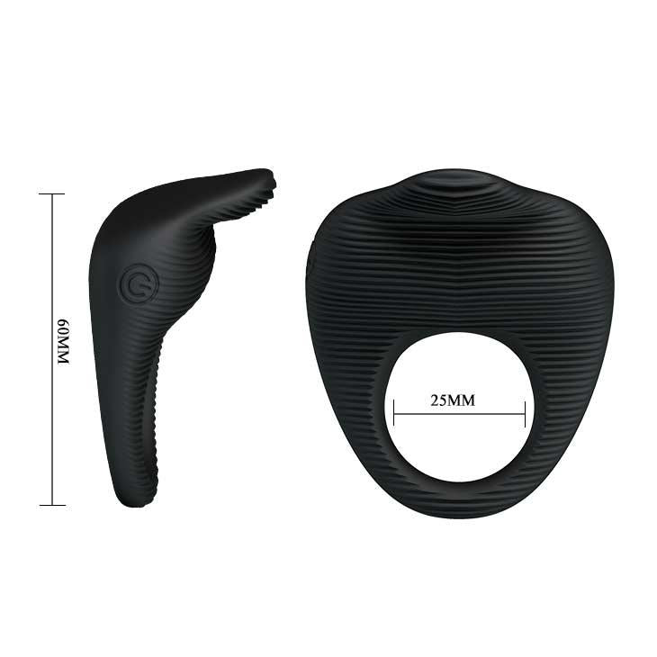 Inel vibrant din silicon Pretty Love Thimble 6 cm
