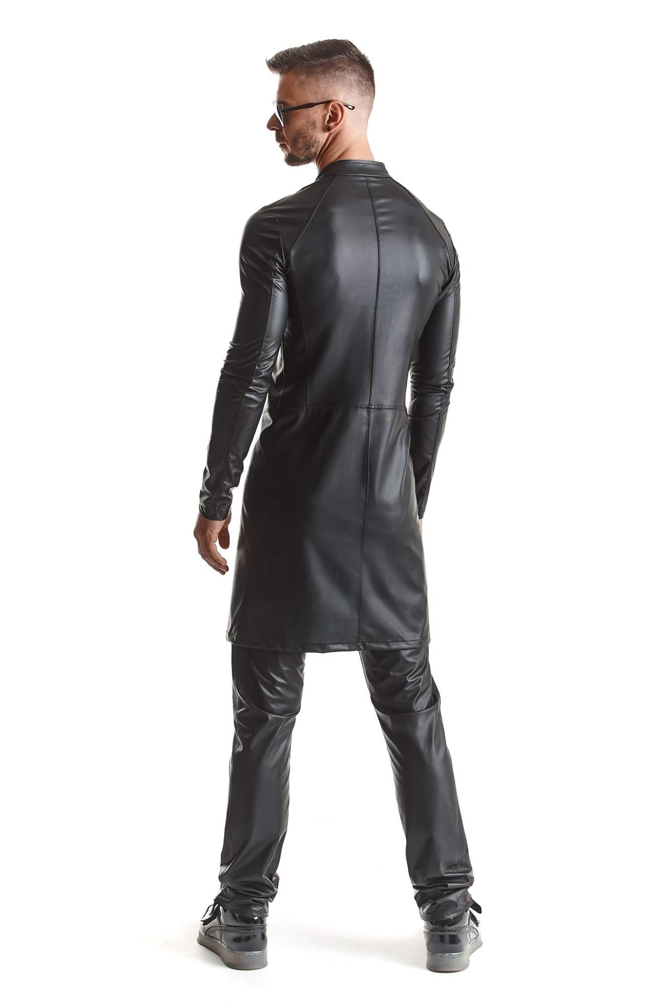 Palton Regnes Fetish Planet wetlook negru L