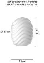 Masturbator mini ToyJoy HERO Wave, alb, TPE