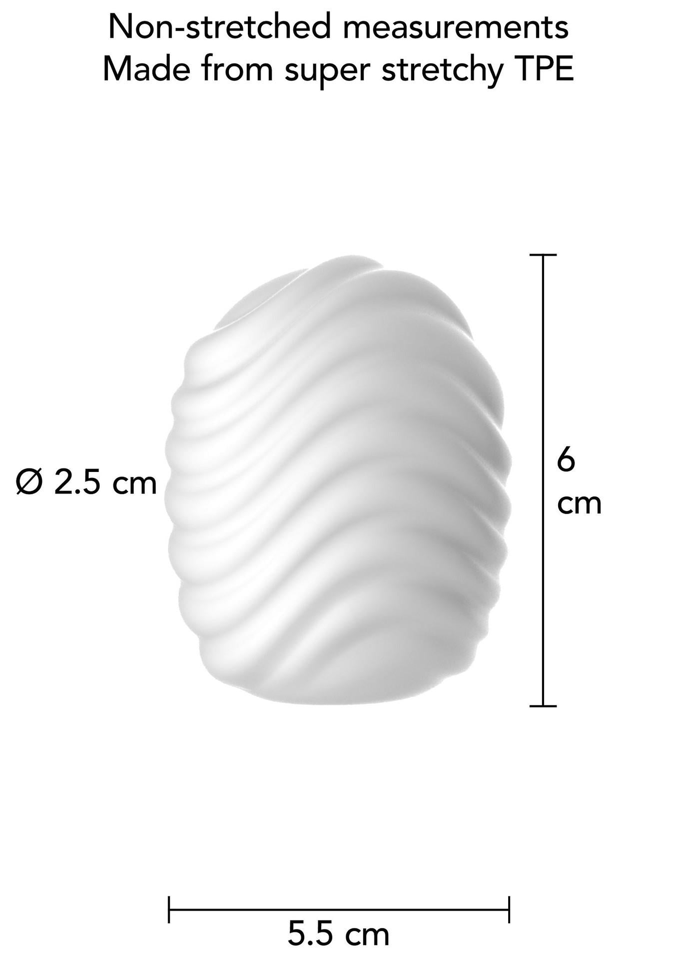 Masturbator mini ToyJoy HERO Wave, alb, TPE