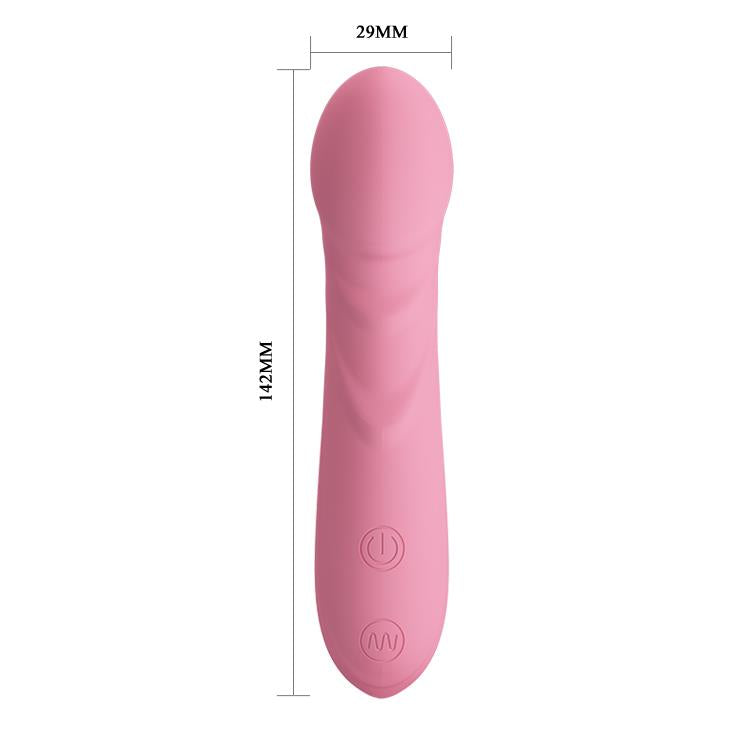 Vibrator Pretty Love Candice din silicon pentru punctul G, USB, 14 cm
