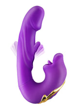Vibrator Yoba Kissy 3 în 1 Iepuraș Violet USB 17,6 cm