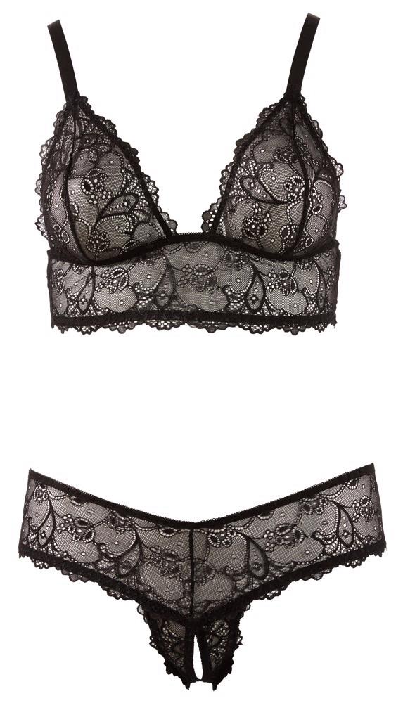 Sutien tanga Cottelli CURVES negru XL
